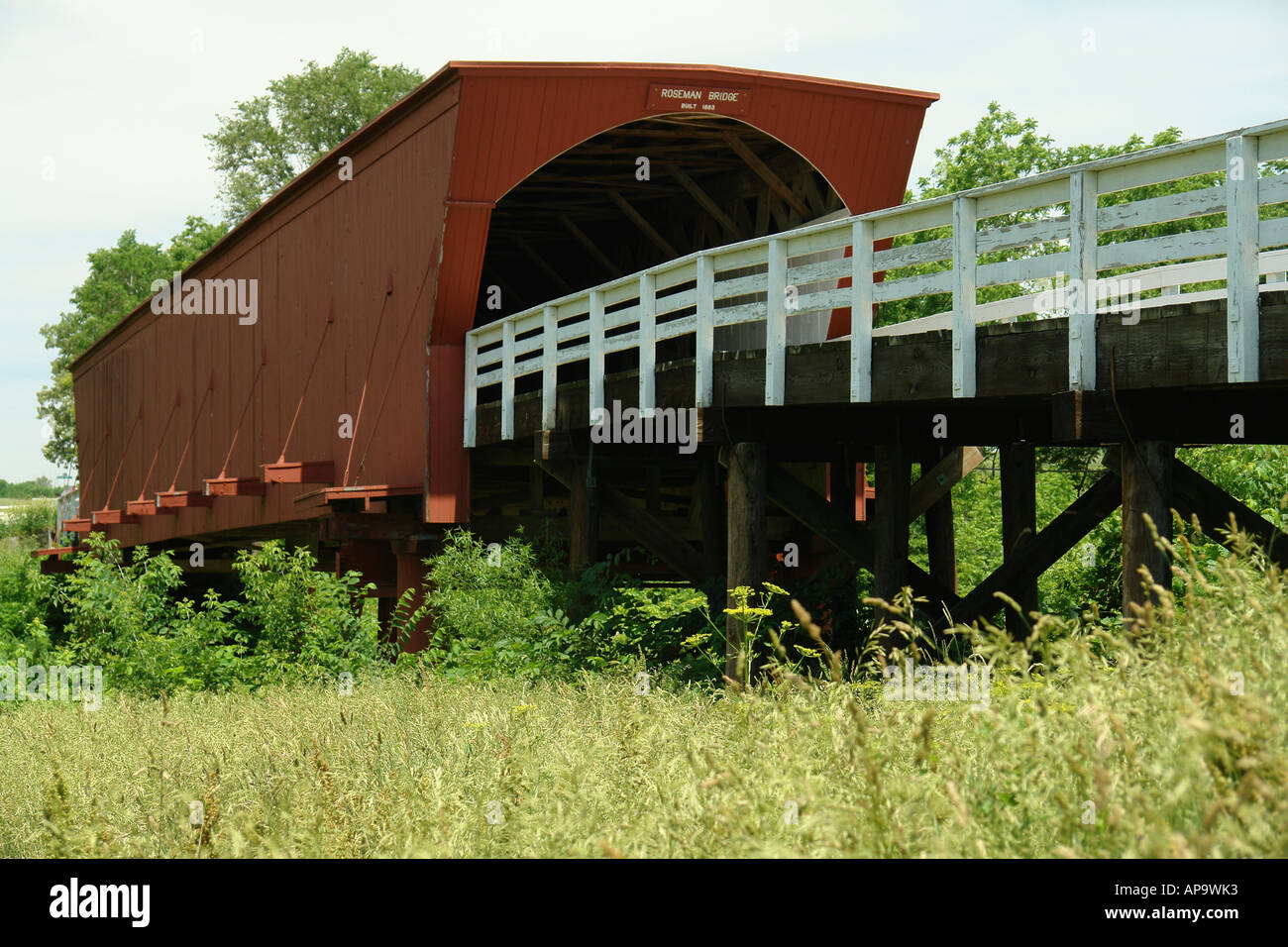 AJD50106, Madison County, IA, Iowa, Covered Bridges of Madison County, Roseman Bridge Stock Photo