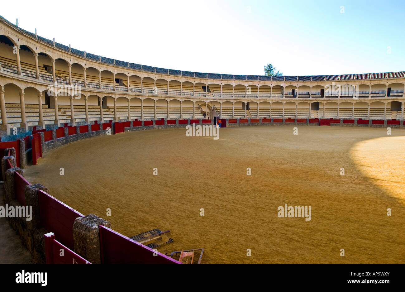 Ronda Bullring founded by Felipe II in 1572. Calle Virgen de la Paz, 15, 29400 Ronda, Málaga, Spain: Phillip Roberts Stock Photo