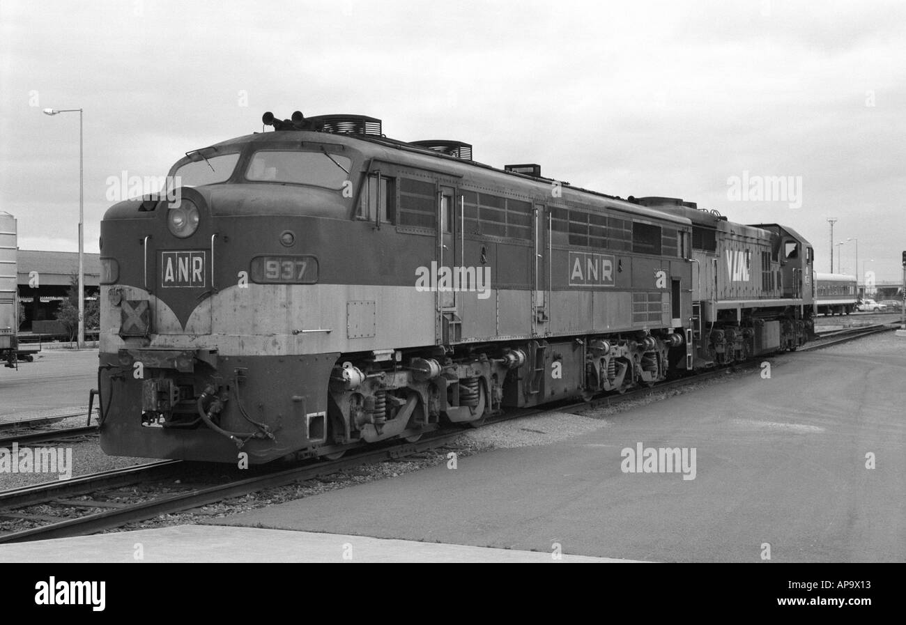 Australian National Railways class 930 diesel no. 937 at Adelaide, Australia, 1987