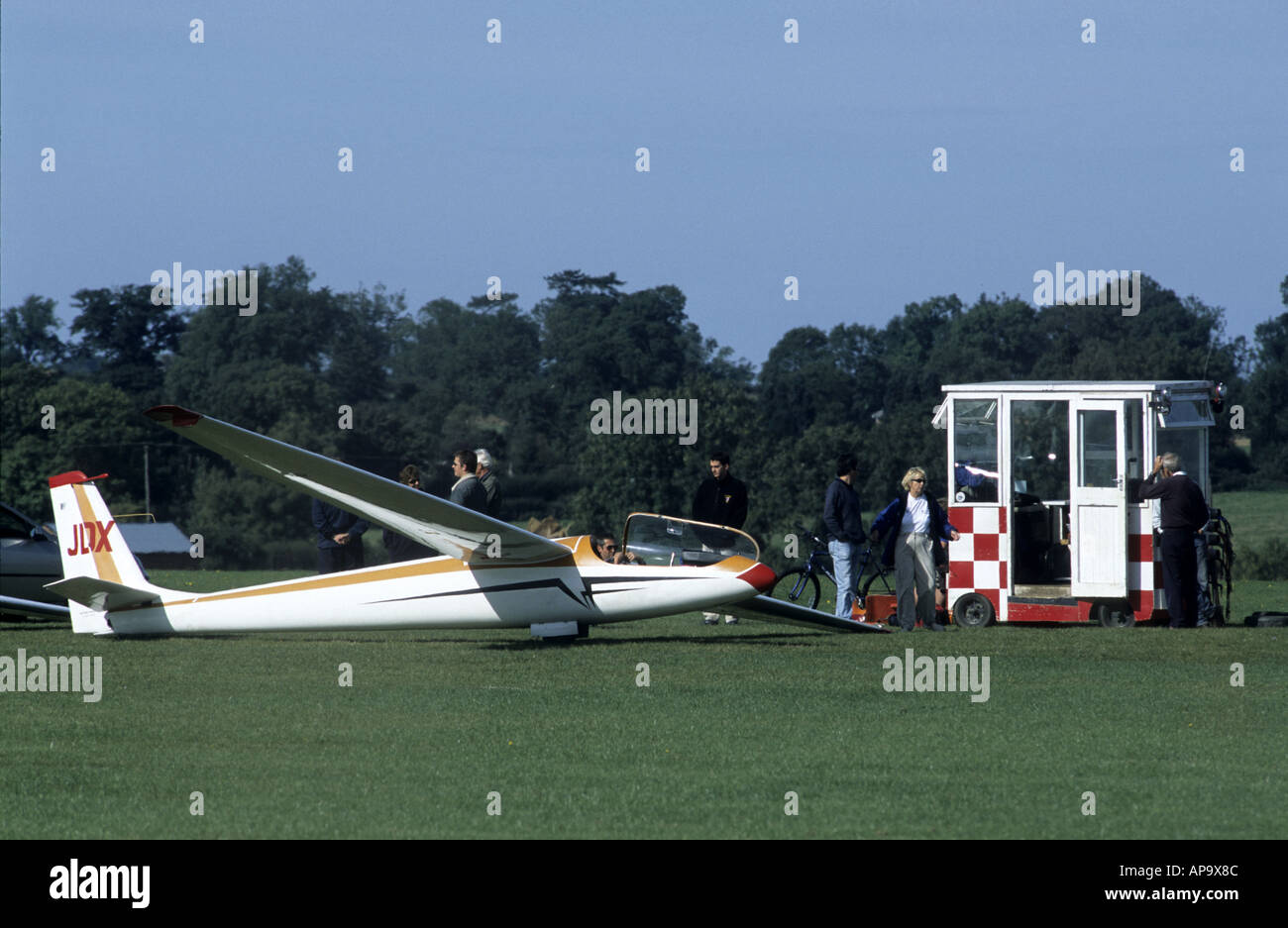 Glider at Sibbertoft Gliding Club, Leicestershire, England, UK Stock