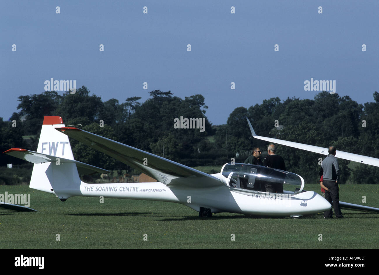 Glider at Sibbertoft Gliding Club, Leicestershire, England, UK Stock