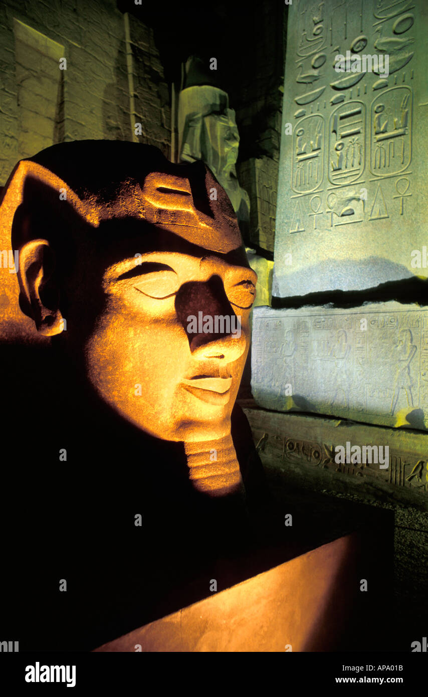EGYPT LUXOR THEBES RAMSES II STATUE LUXOR TEMPLE Stock Photo - Alamy