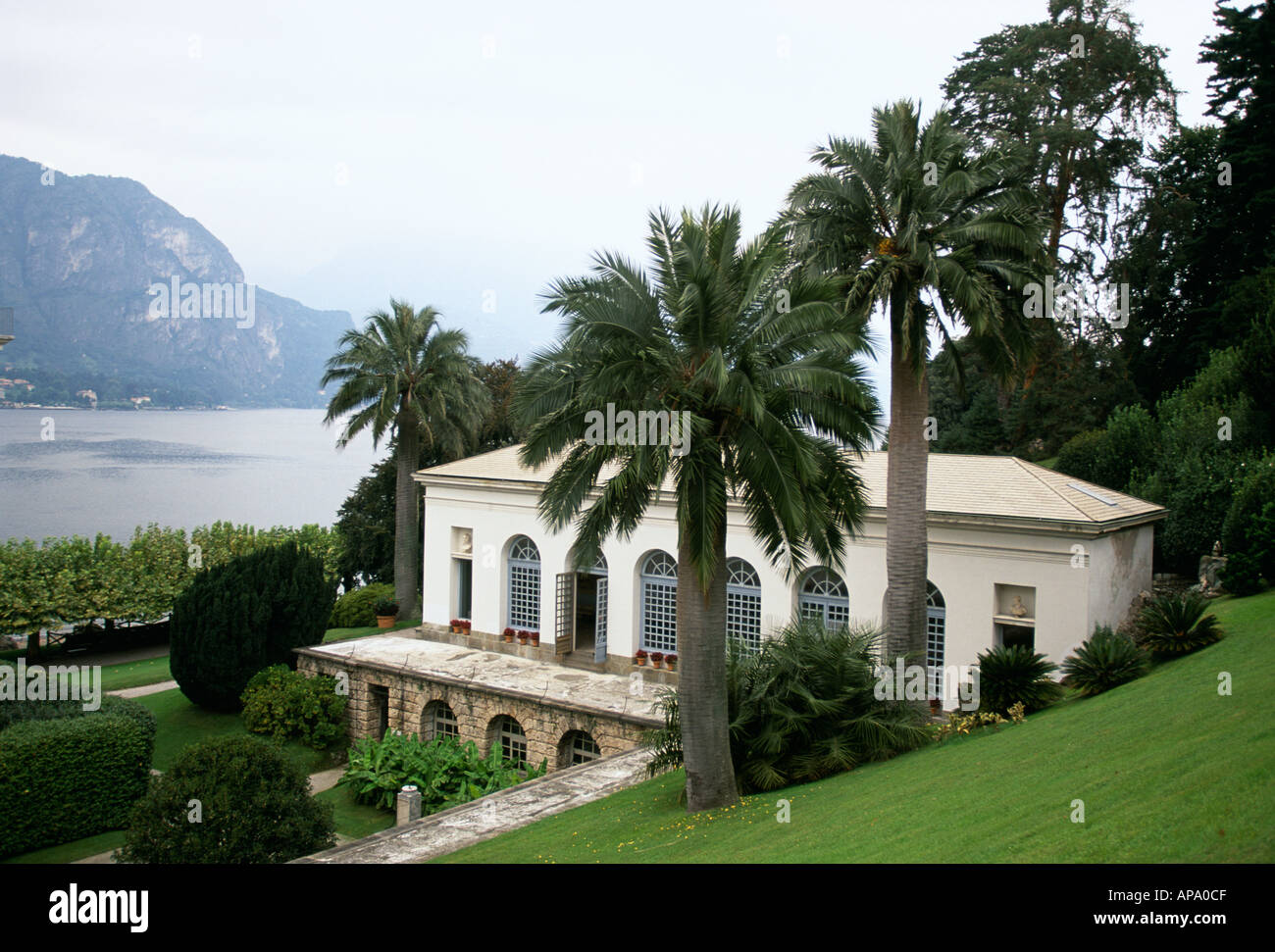 Exterior of Villa Melzi d Eril in Bellagio on Lake Como Italy Stock Photo