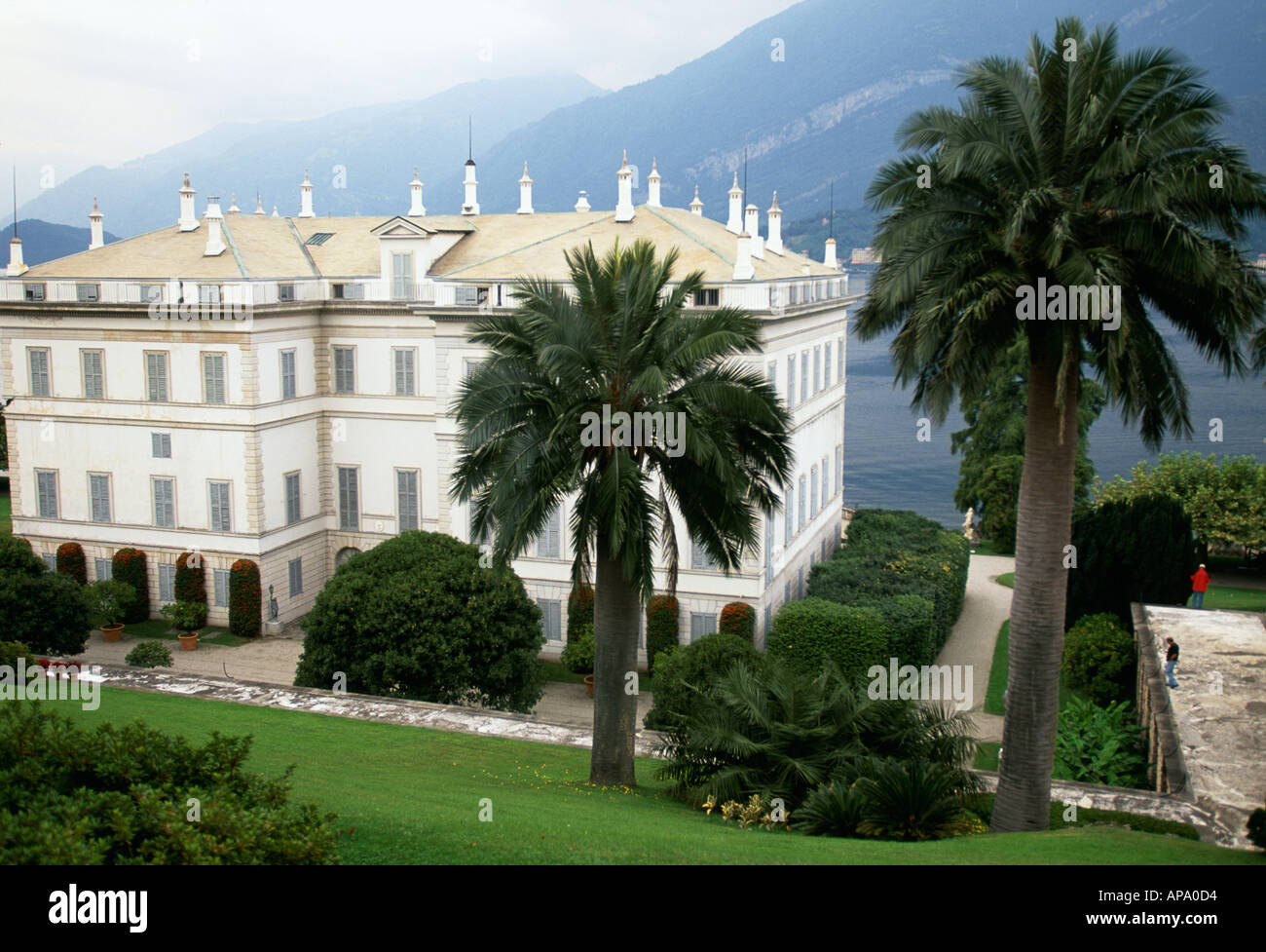 Exterior of Villa Melzi d Eril in Bellagio on Lake Como Italy Stock Photo