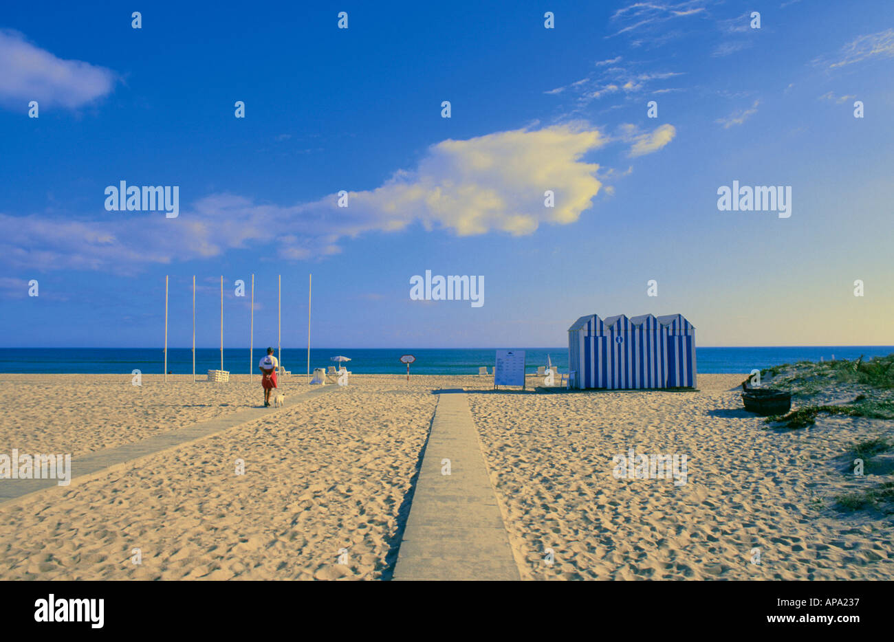 Beach Praia do Barril Santa Luzia Tavira Algarve Portugal Stock Photo ...