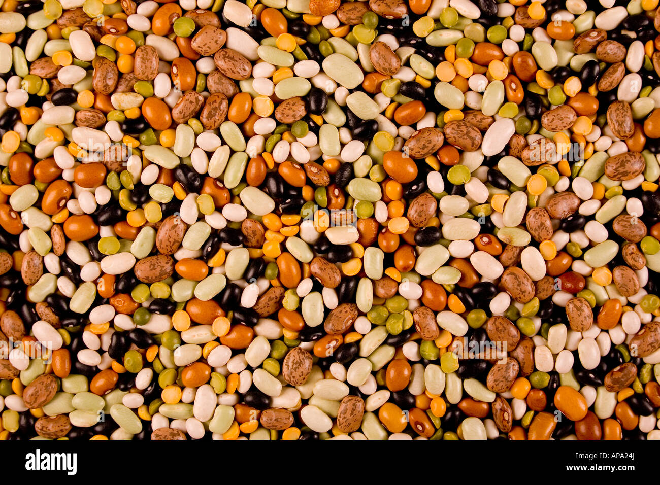 Selection of dried beans peas and lentils Stock Photo Alamy