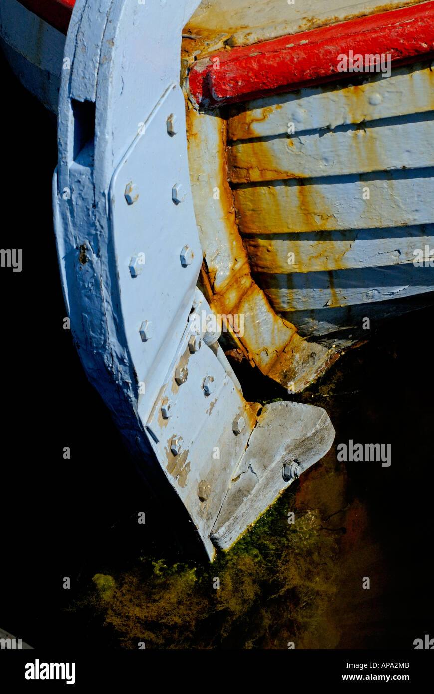 The rudder of a wooden fishingboat, Hirtshals Denmark Stock Photo - Alamy
