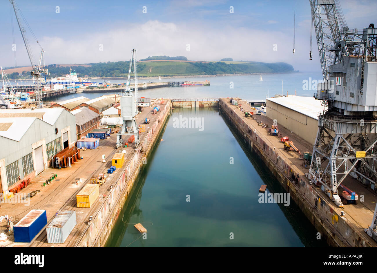 Falmouth Docks. Falmouth, Cornwall. Stock Photo