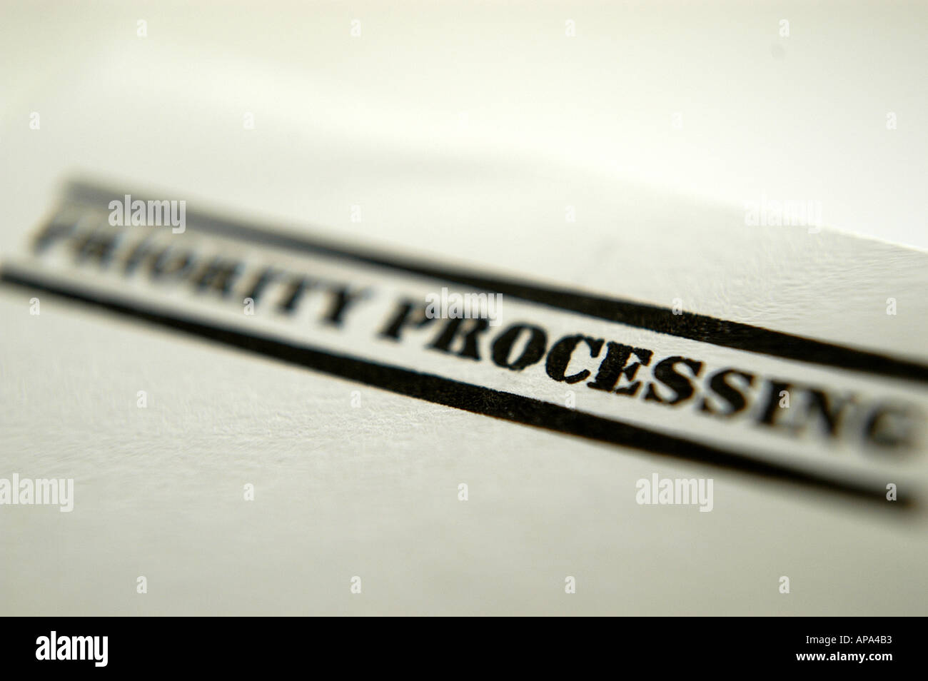 Black PRIORITY PROCESSING on white Stock Photo - Alamy