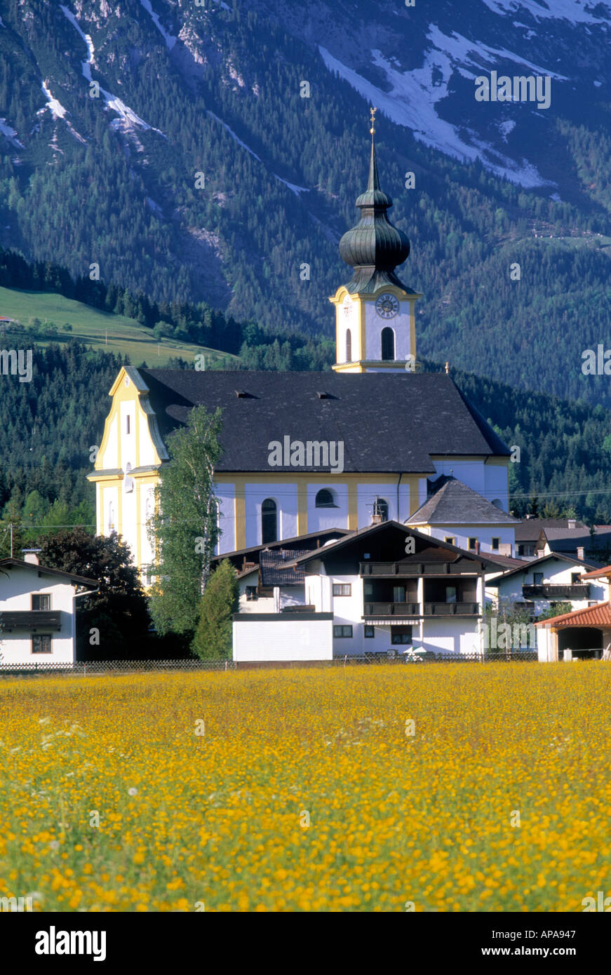 close up of church Soll Austria Stock Photo