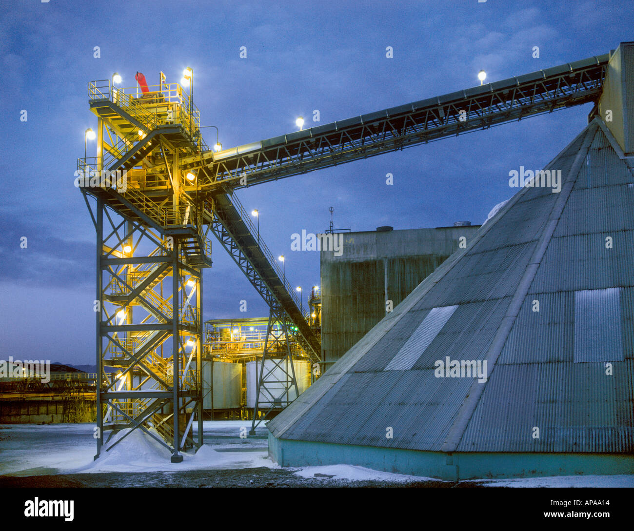 Chemical borax processing plant trona hires stock photography and