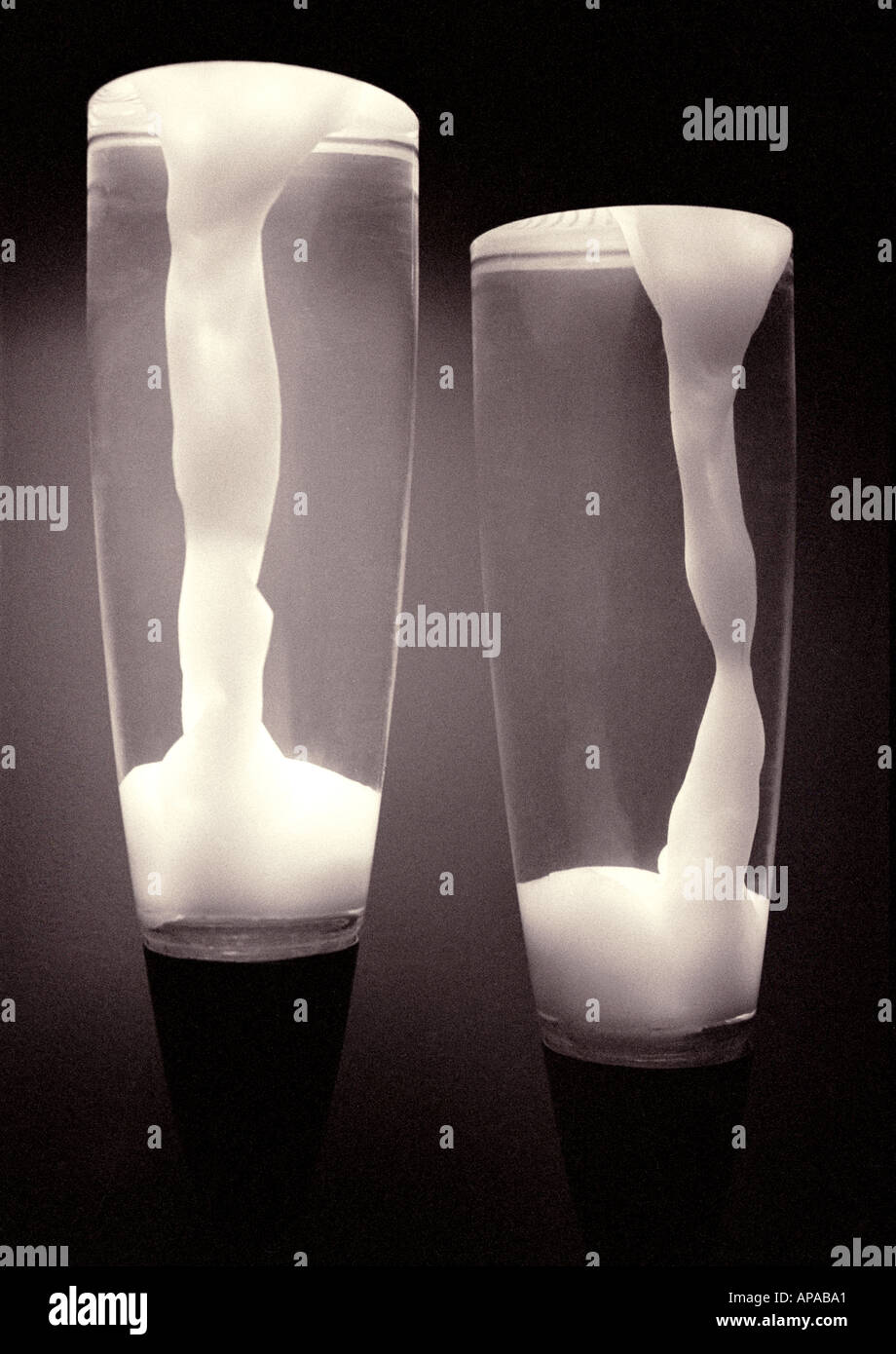 Two glasses with interesting weird design Stock Photo