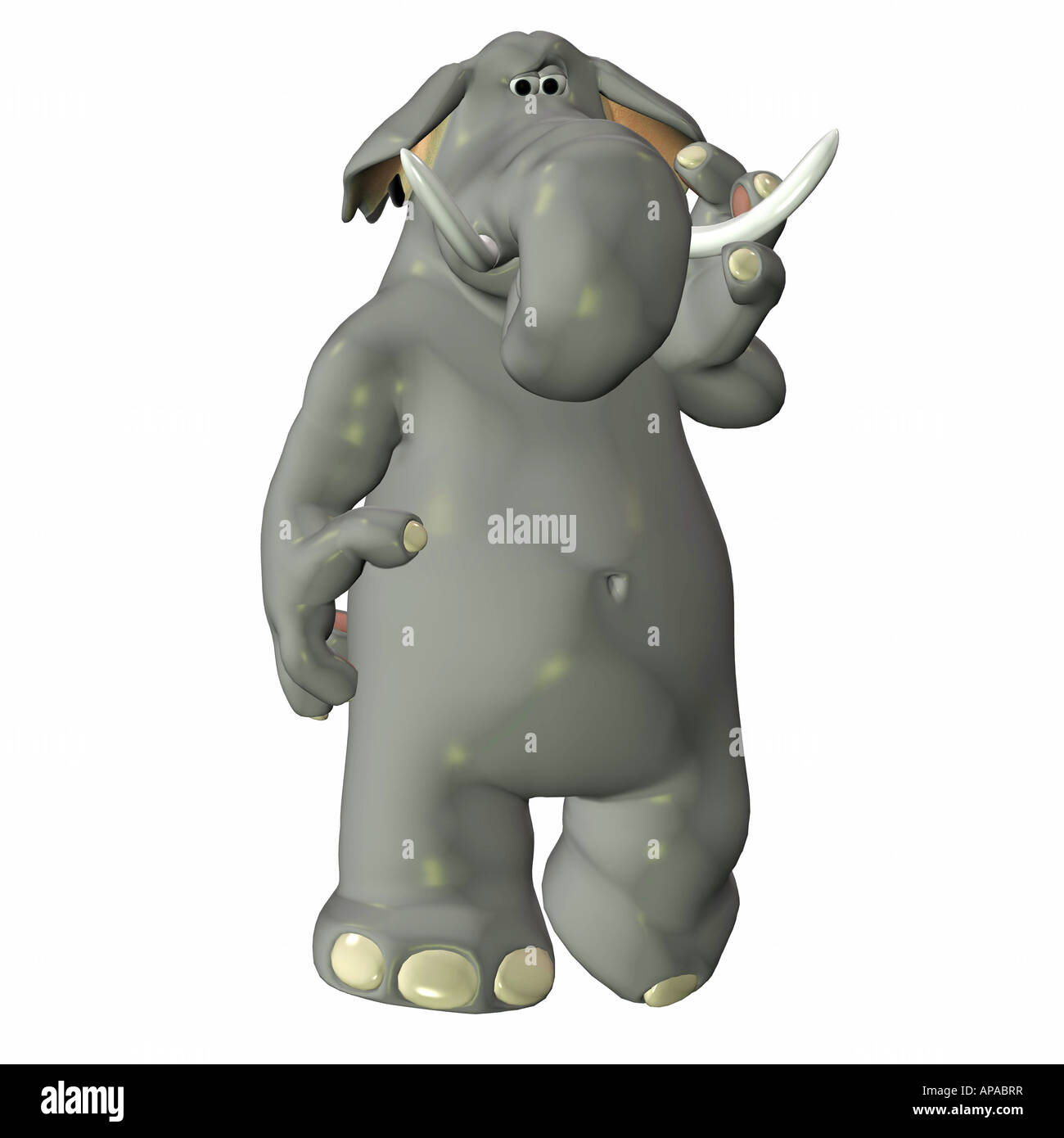 Sad Grey Elephant Stock Photo