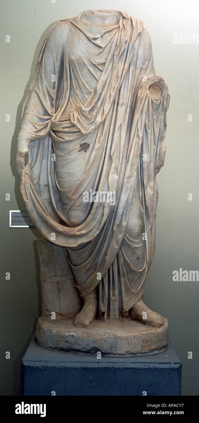 Headless statue of female figure, Roman period, Libya Stock Photo