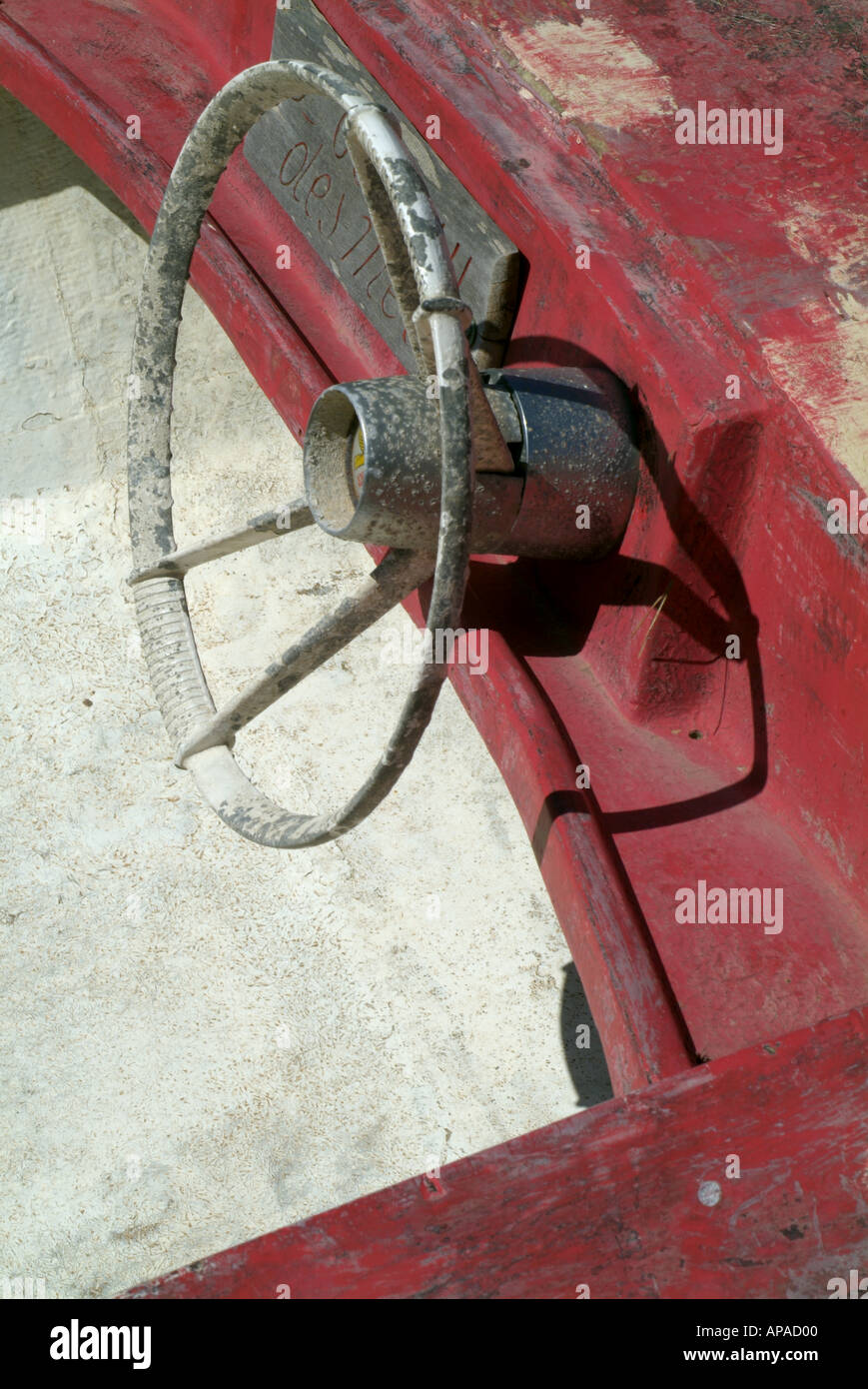 Old and typical small boat completely scaly Stock Photo