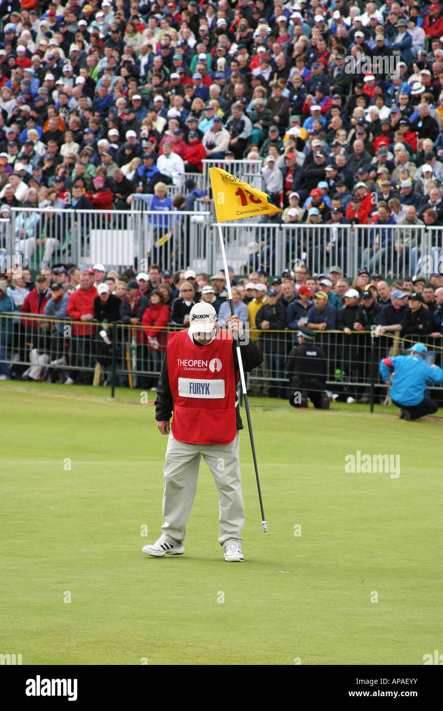 Fluff Cowan American professional golf caddie Stock Photo Alamy