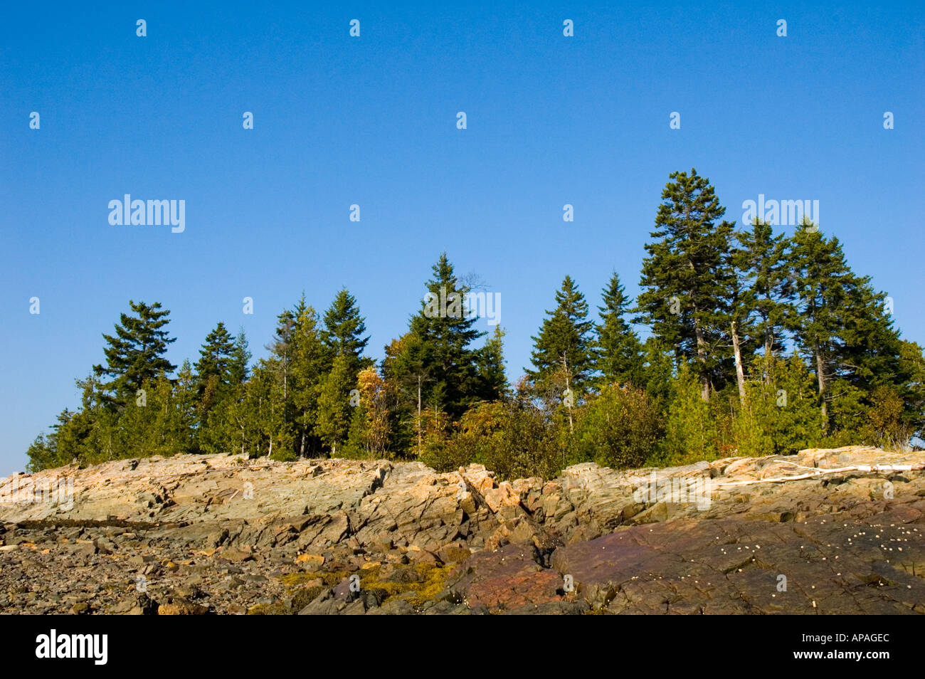 Oven Head small island separated from mainland at high tide on the ...