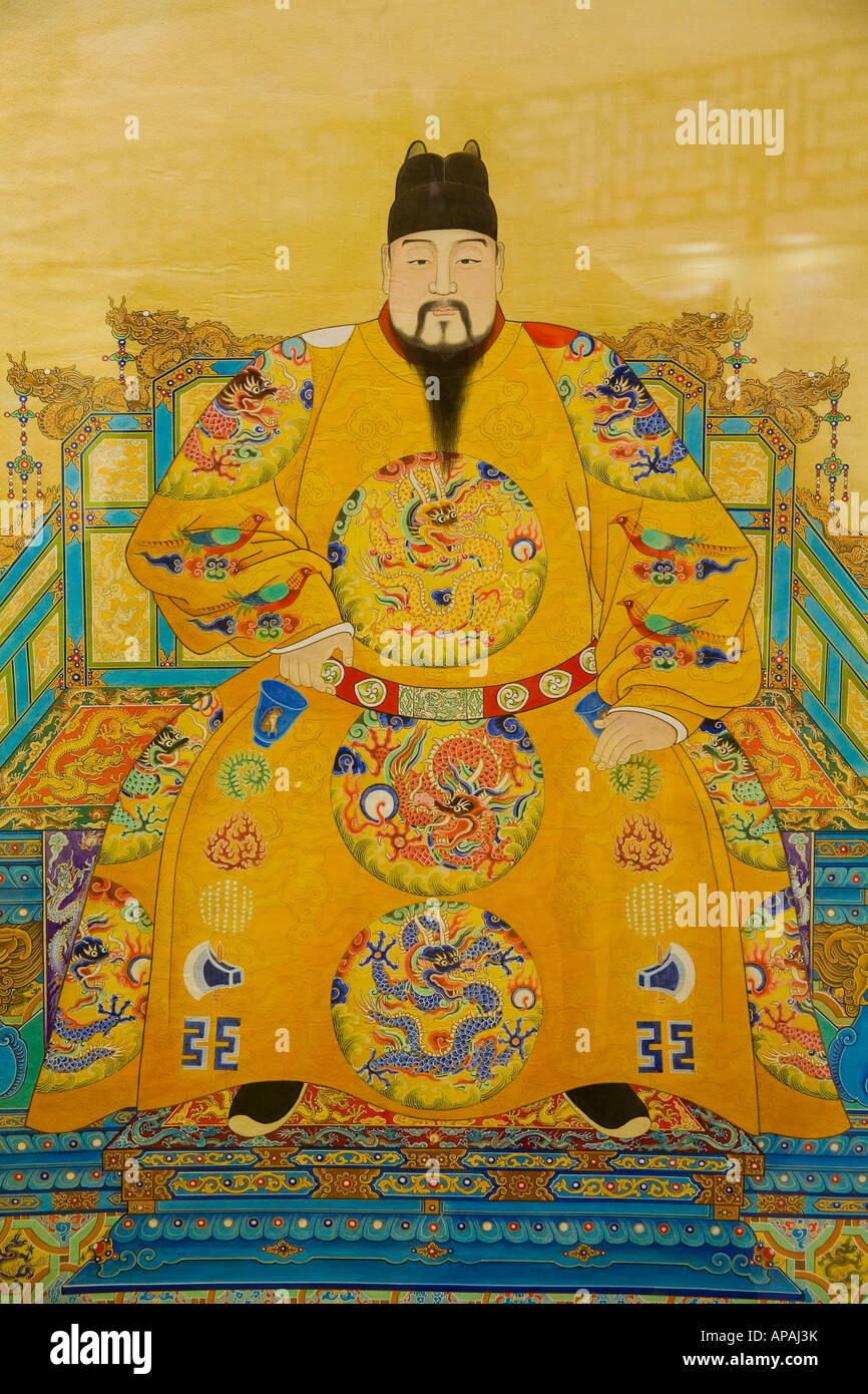 Chinese Emperor Painting Stock Photos &amp; Chinese Emperor Painting Stock