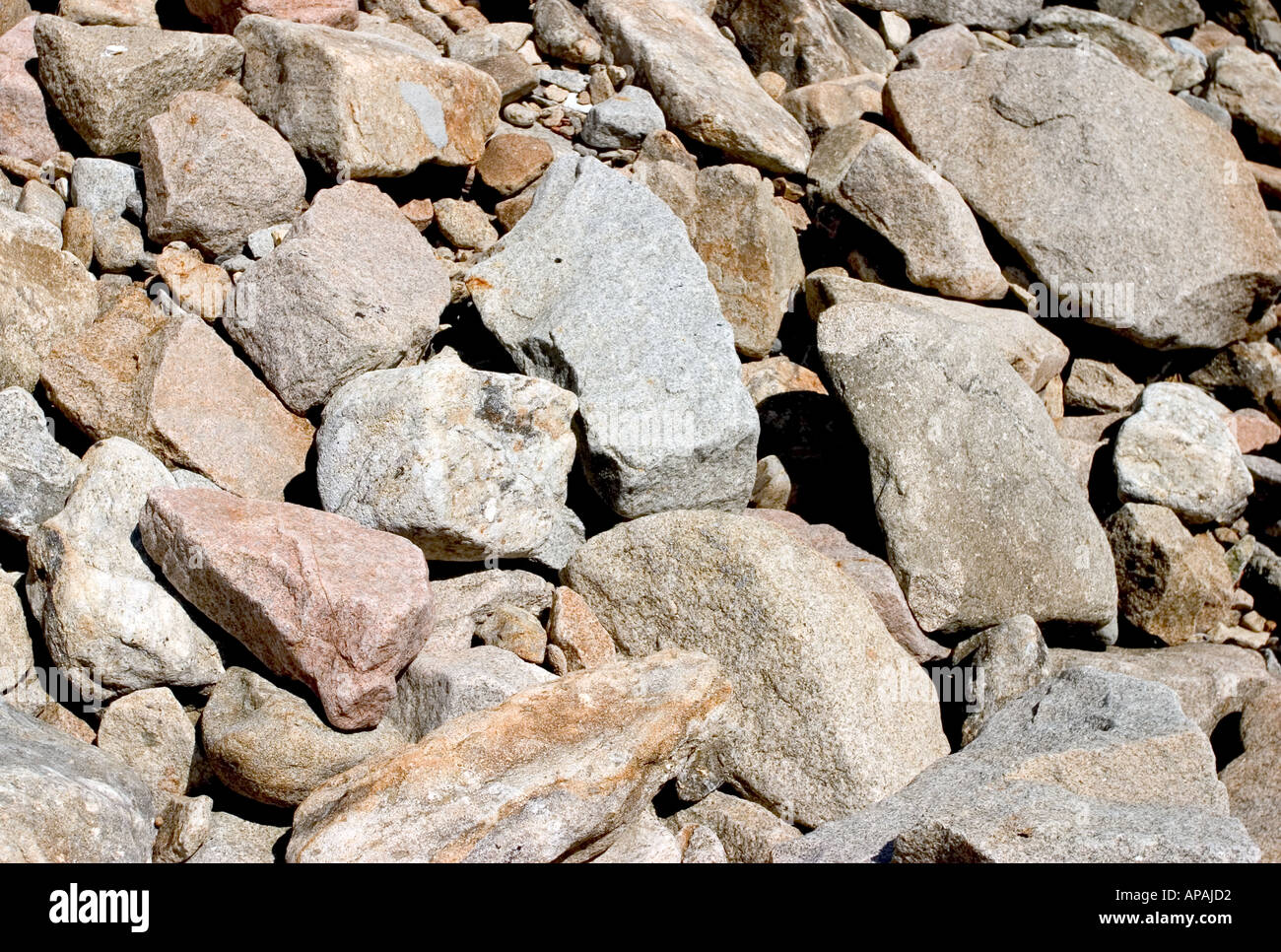block of rocks on beach Stock Photo Alamy