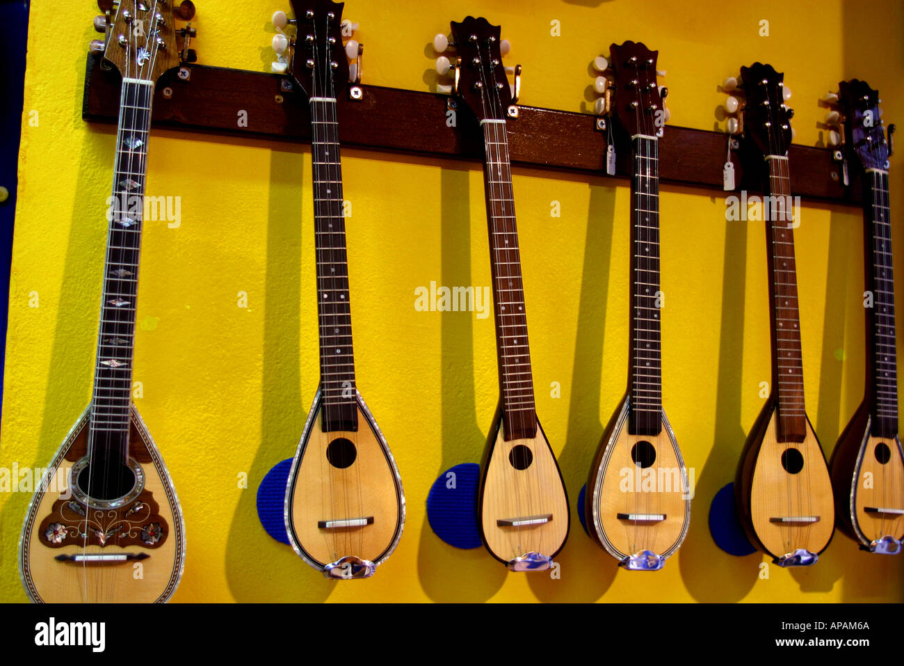 greece ionian lefkas bouzouki shop in lefkas town Stock Photo Alamy