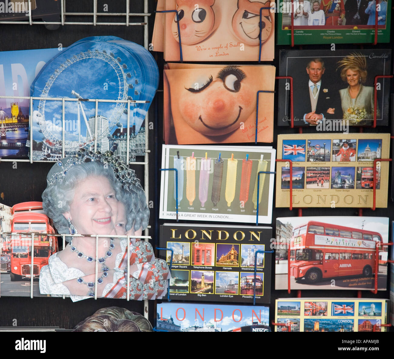Tourist Postcards London UK Stock Photo Alamy