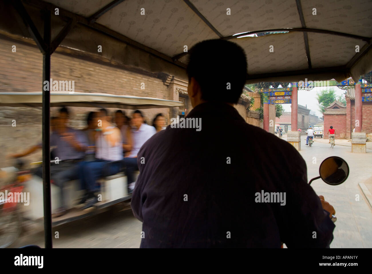 Man Riding Engine A Man Riding a Motor Stock Photo - Alamy