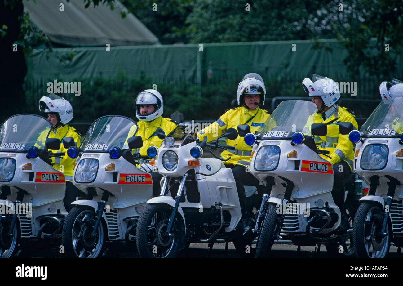 Police Motorcycles The Mall London U,K, Europe Stock Photo