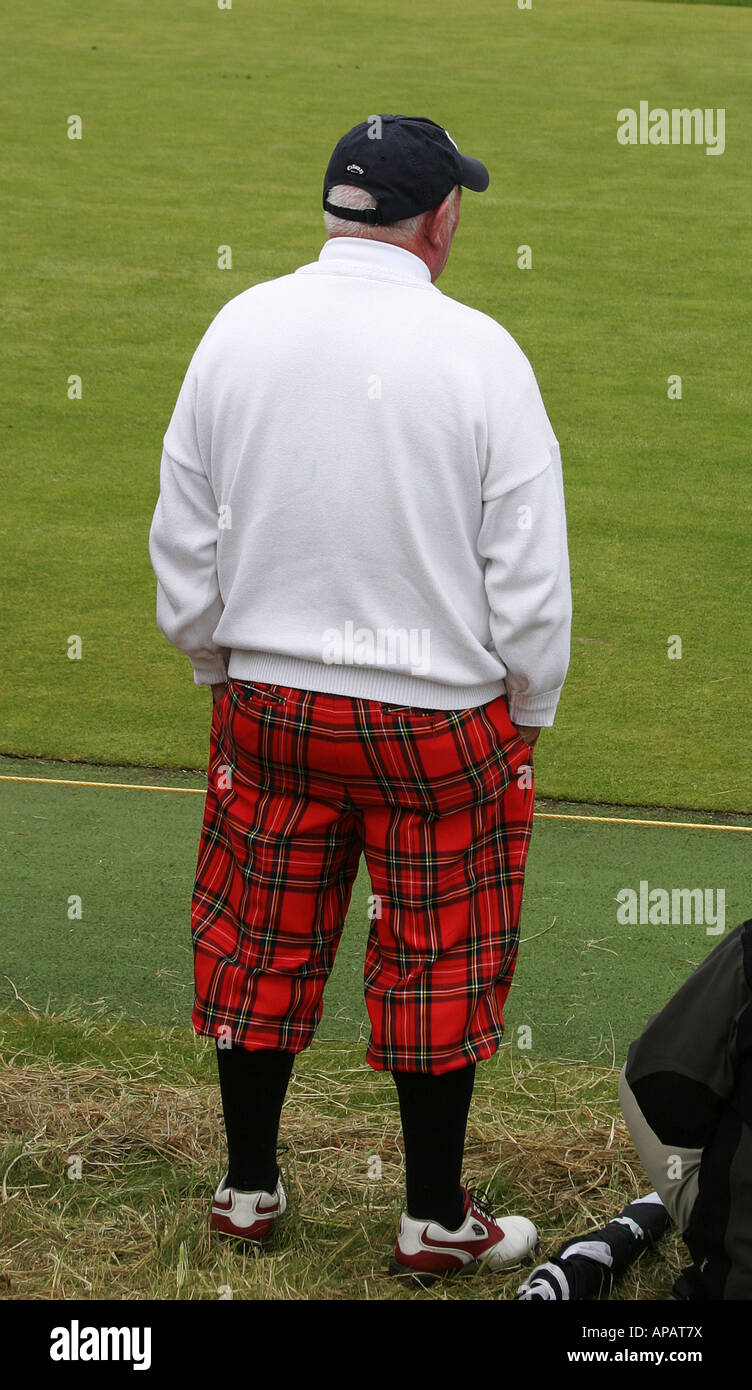 golf fan at British open golf championship 2007 Carnoustie Stock Photo