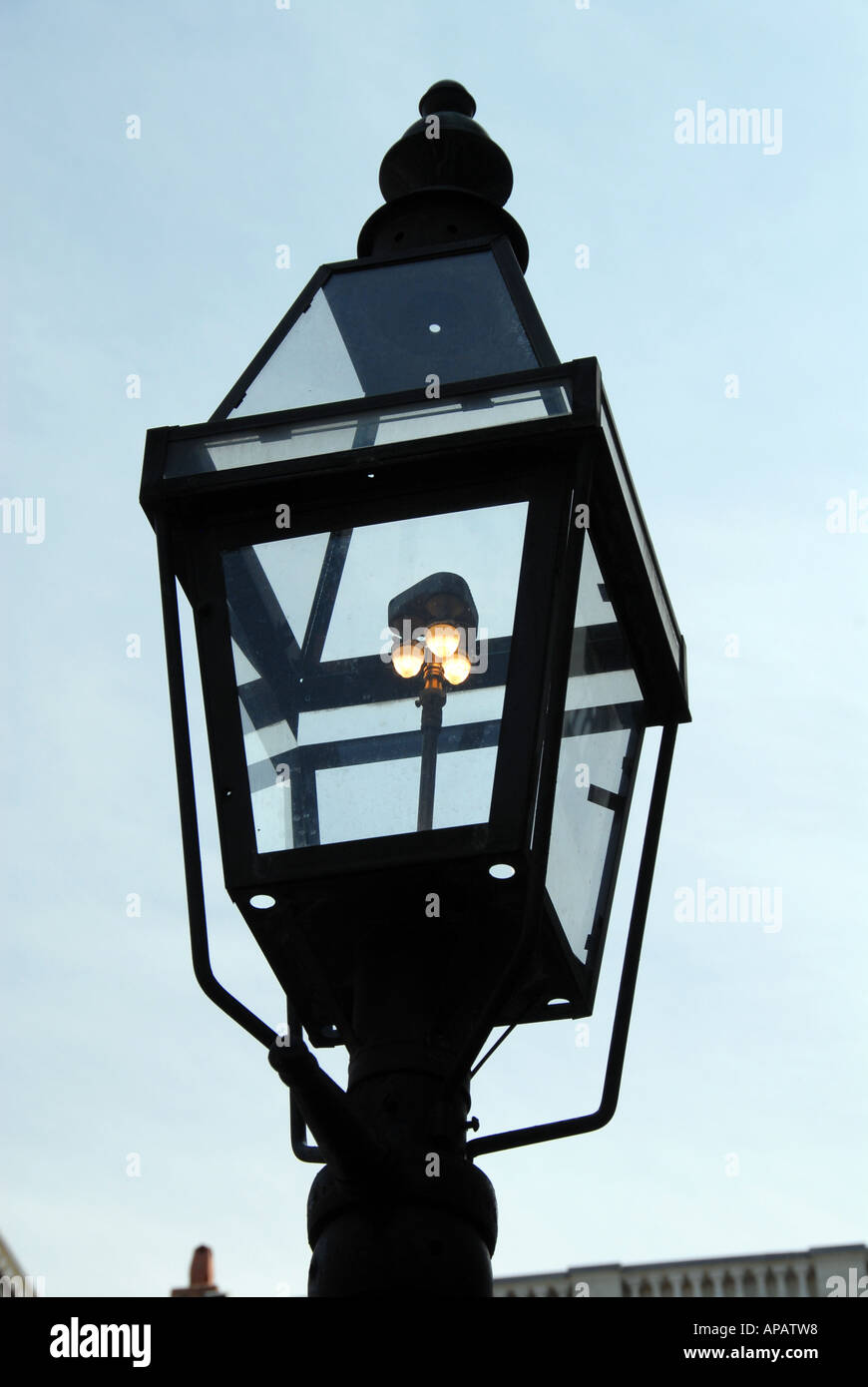 Historic gas light in the Beacon Hill section of Boston MA Stock Photo
