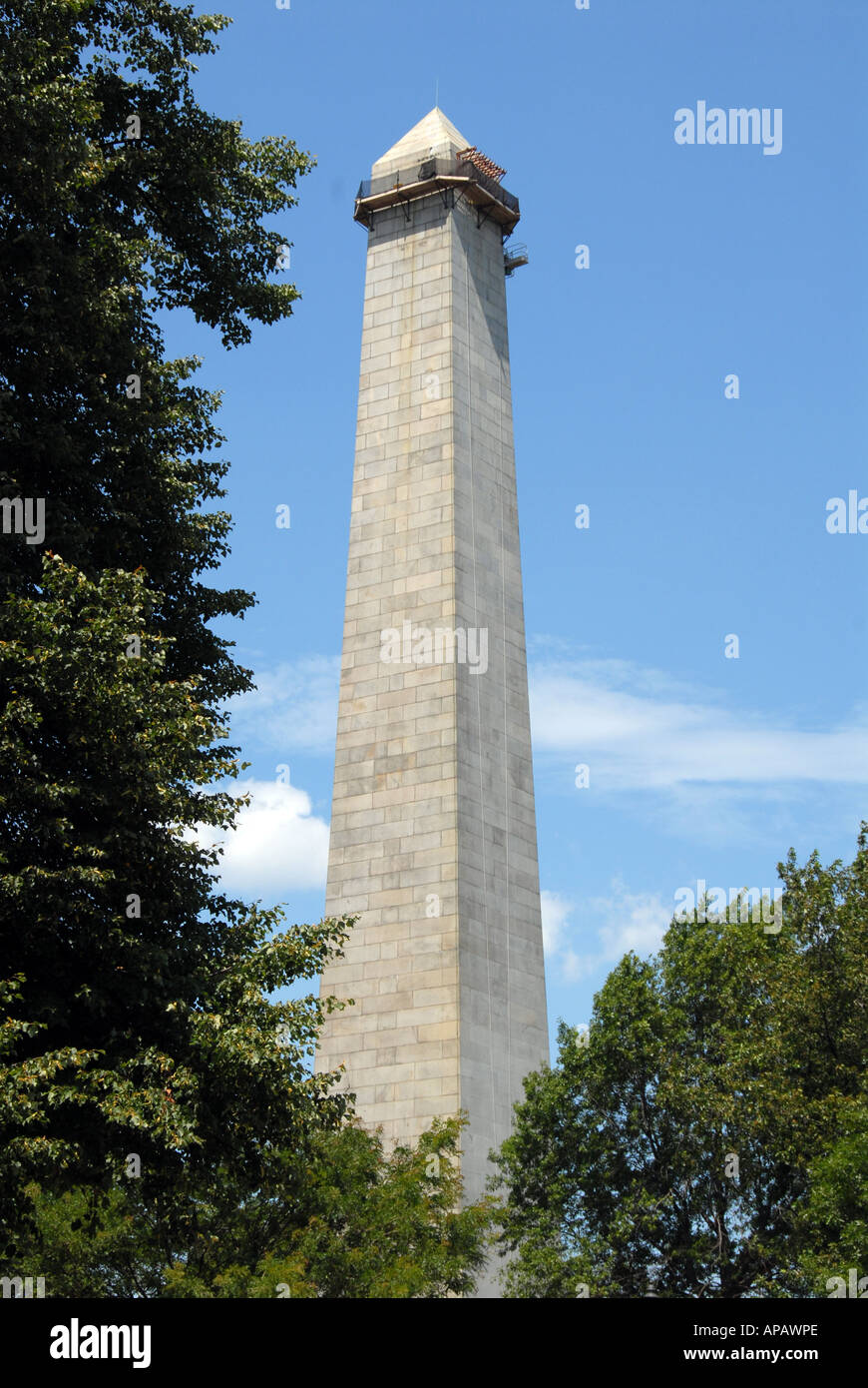 Bunker Hill Monument Charlestown Boston MA Stock Photo