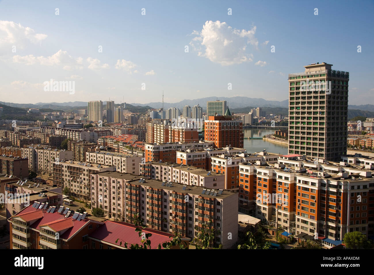 High angle scene of Chengde City Stock Photo