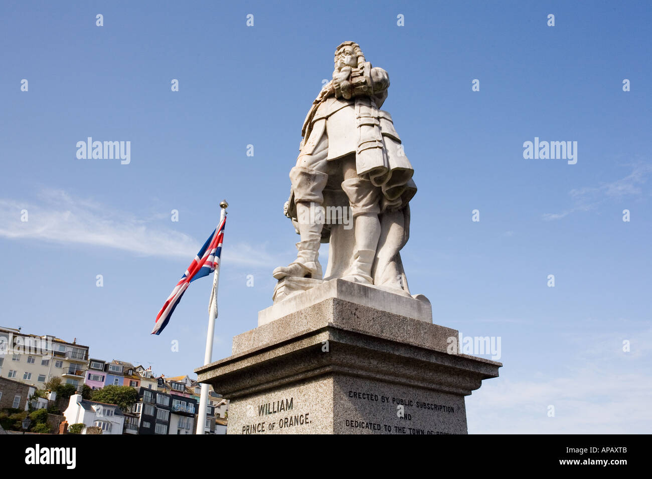 Statue of William of Orange Brixham harbour, Devon, England Stock Photo Alamy