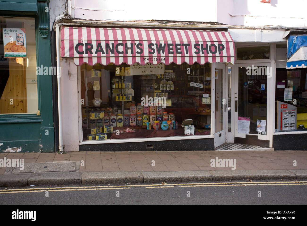 Traditional sweet shop in the historic market town of Totnes in Devon