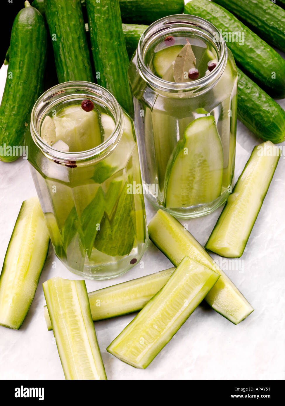 PICKLED GHERKINS / CUCUMBER Stock Photo Alamy