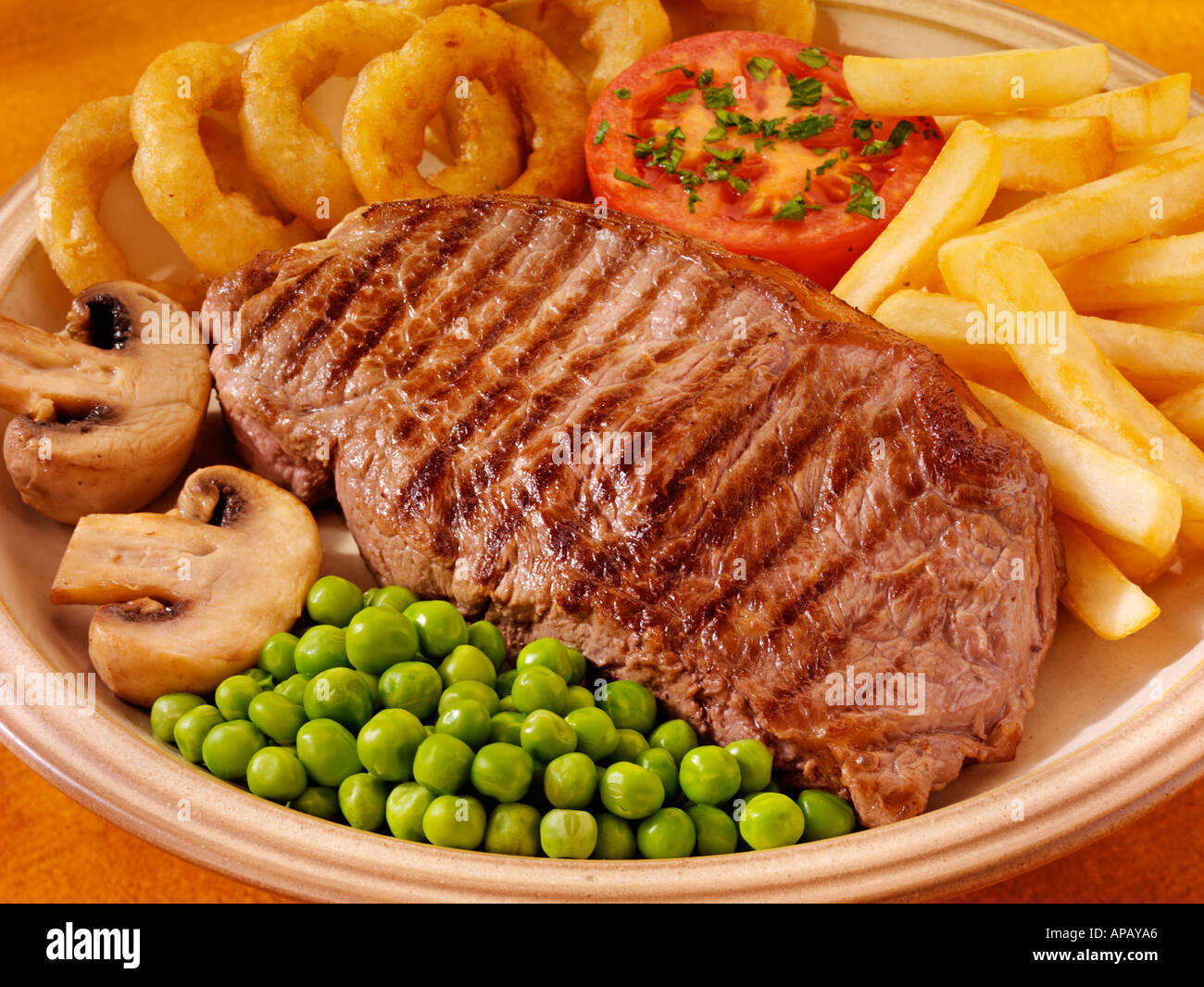 SIRLOIN STEAK MEAL Stock Photo Alamy