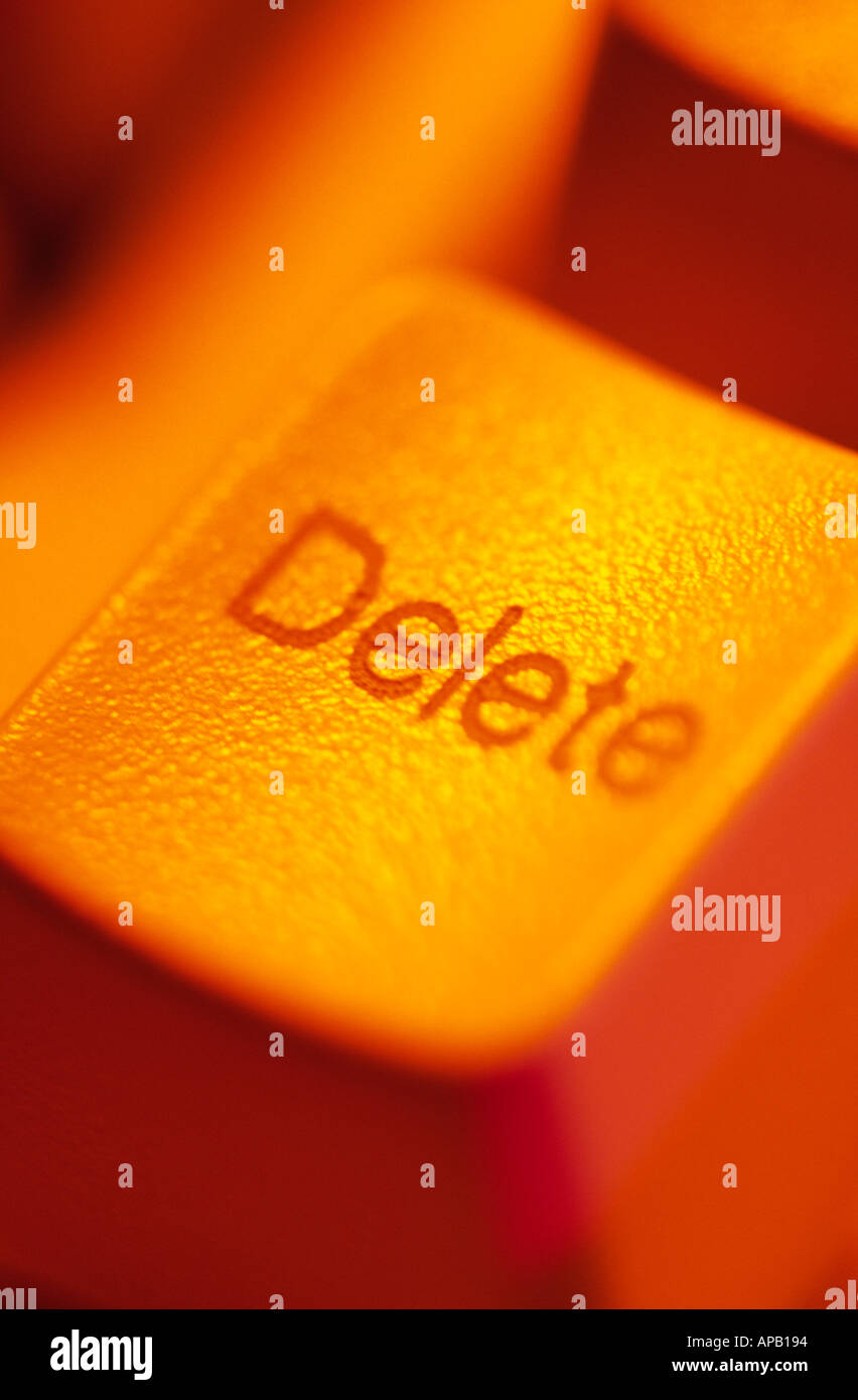 Computer keyboard delete key Stock Photo Alamy
