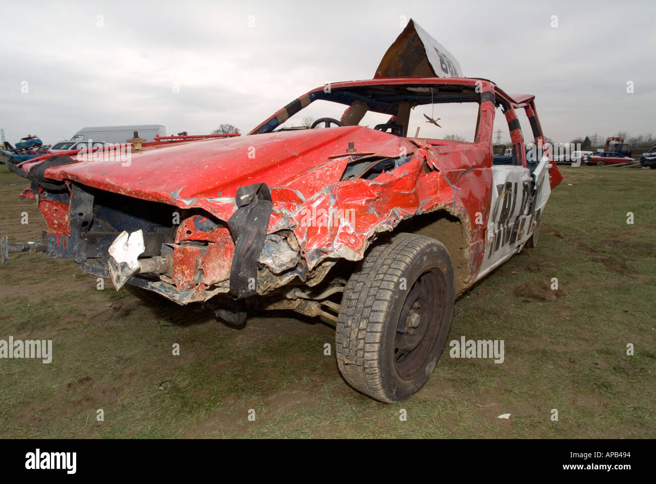 car banger stock car racing at smallfield raceway near gatwick in ...
