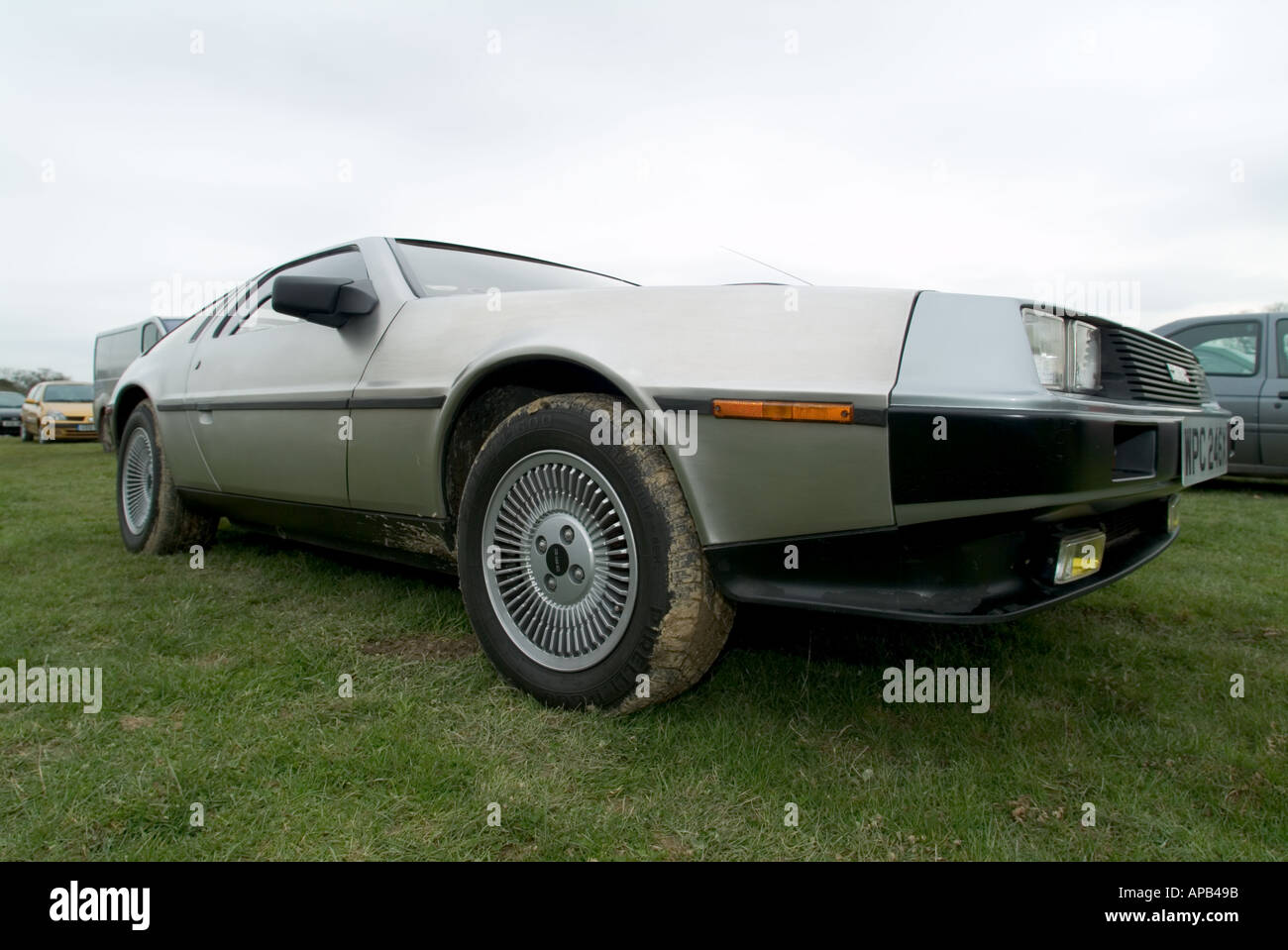 DeLorean failed sports car northern ireland back to the future stainless  steel v6 engine renault colin failed business car make Stock Photo - Alamy