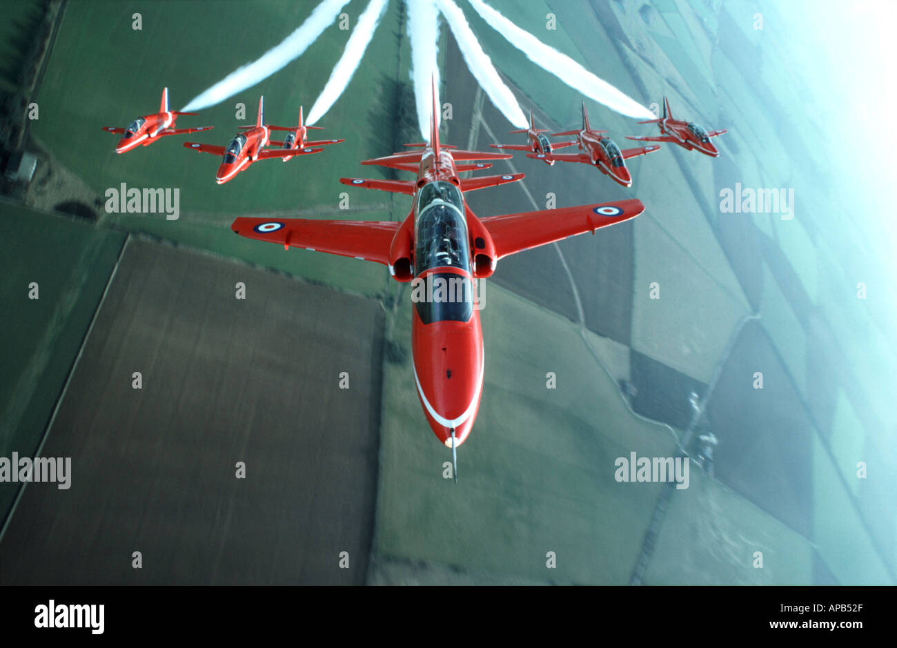 Red Arrows aerobatic team Stock Photo