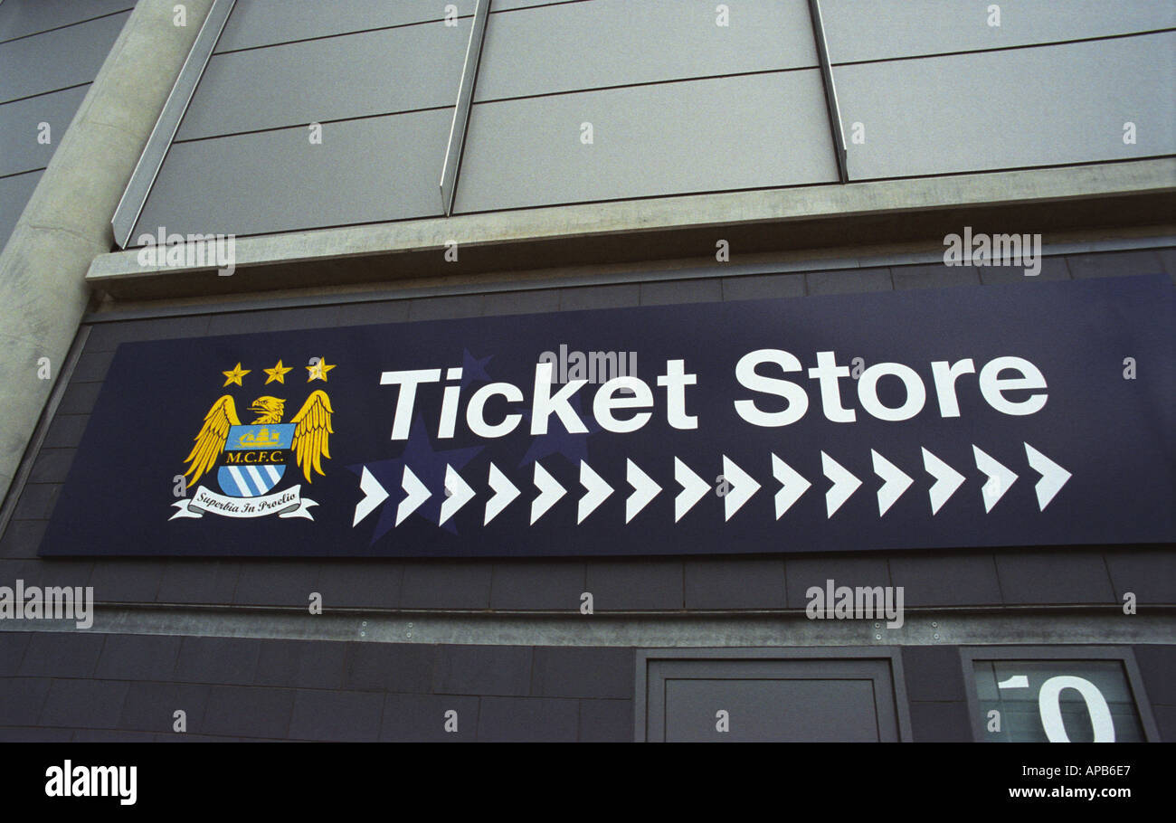 ticket office at manchester city's ground Stock Photo - Alamy