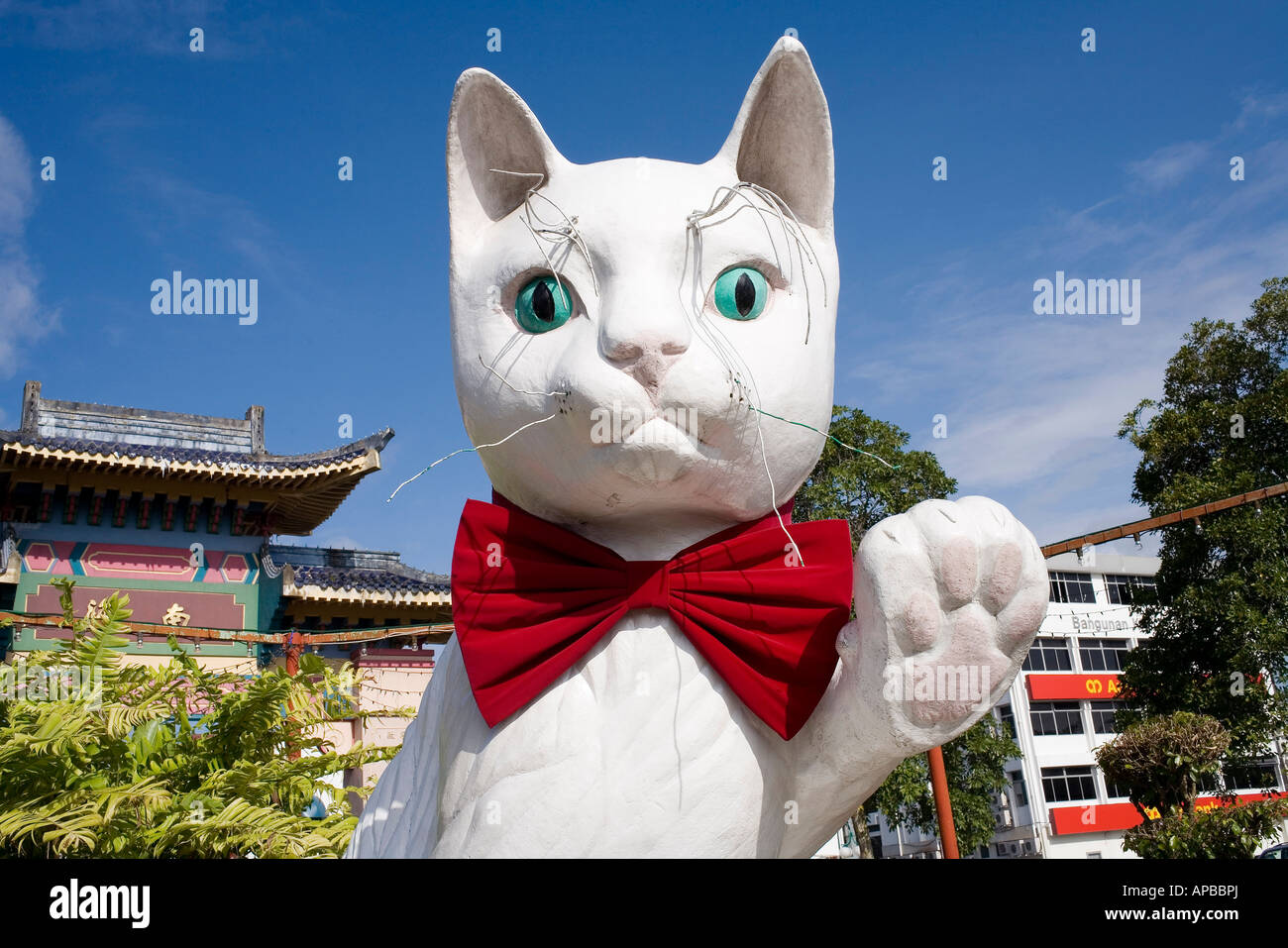 Cat statue, Kuching, Sarawak, Borneo, Malaysia Stock Photo Alamy
