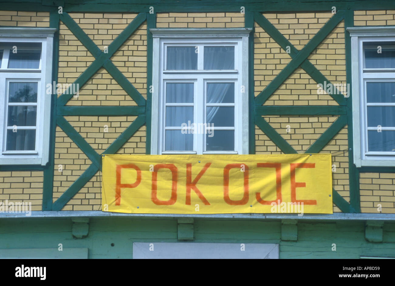 Flag Inscription Pokoje Meaning Rooms Free To Let A Half