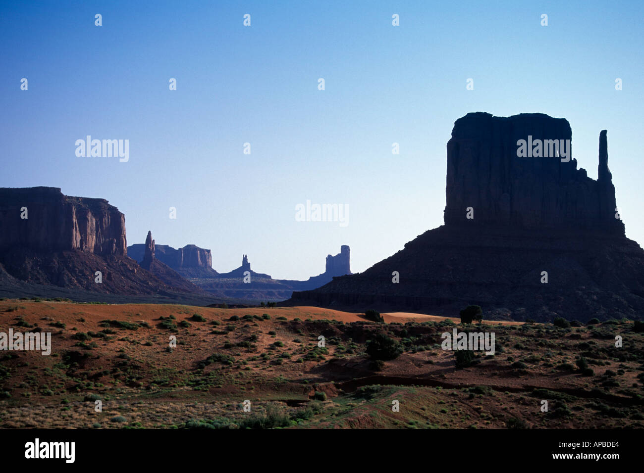 Red sandstone monoliths Monument Valley USA Stock Photo - Alamy