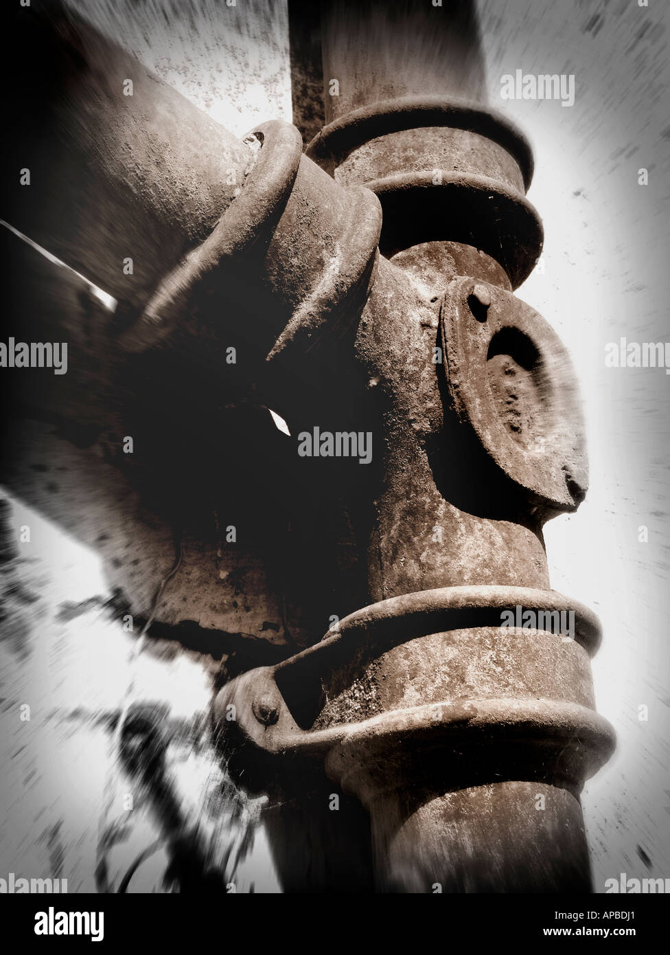 cast iron drain pipe Stock Photo Alamy