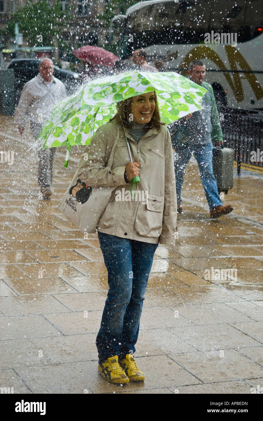 Soaking Wet Woman Rain Stock Photos & Soaking Wet Woman Rain Stock