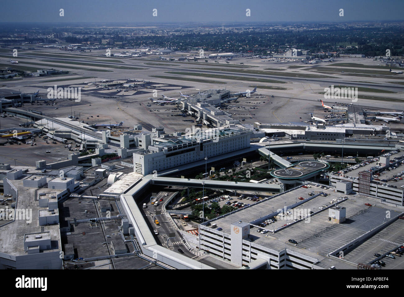 Miami International Airport Hotel Above Terminal 270 Sunset FL Postcard  Aerial