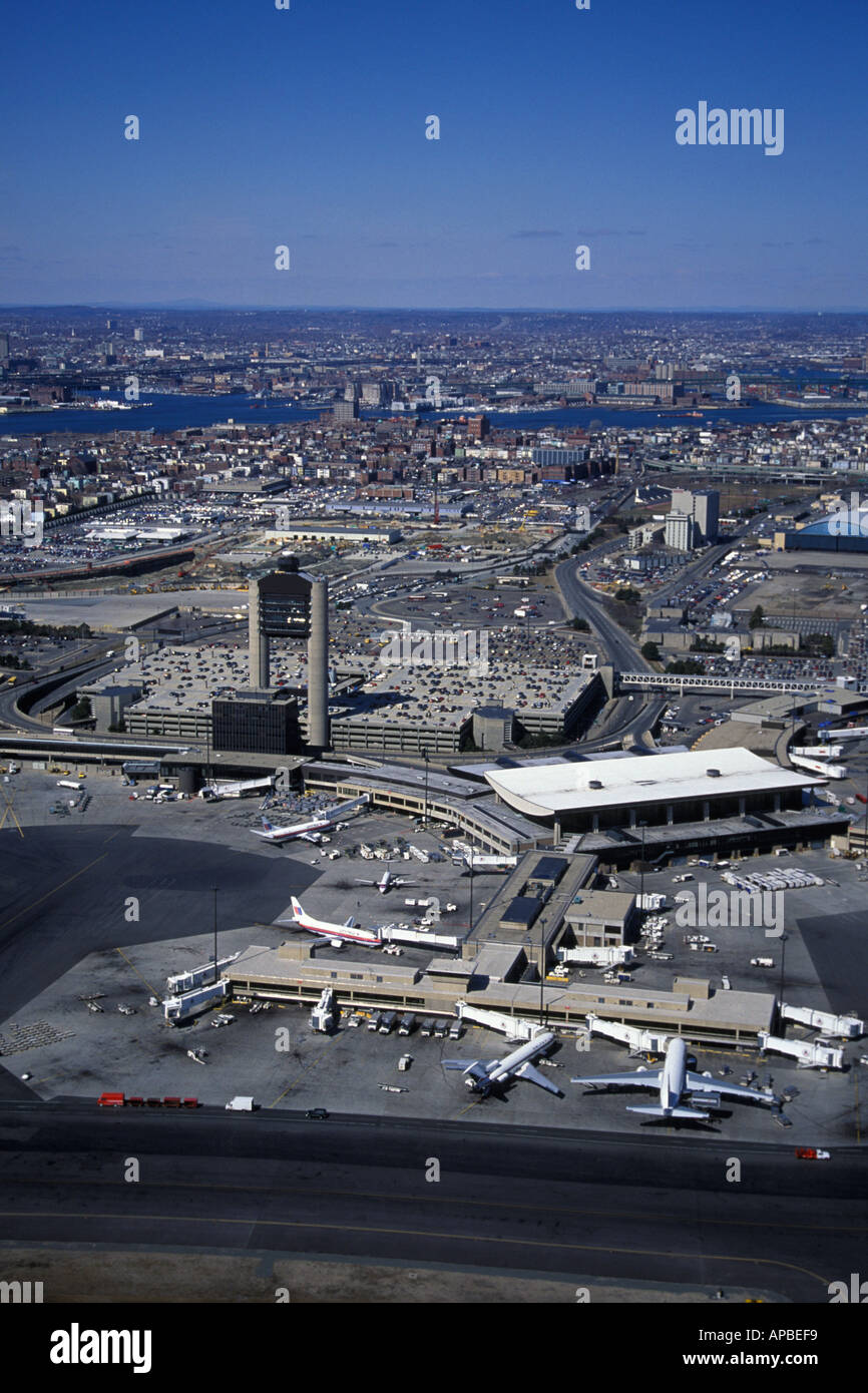 Aerial view logan international airport hi-res stock photography and