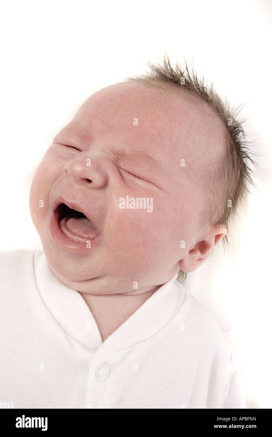 A newborn baby cries Stock Photo Alamy