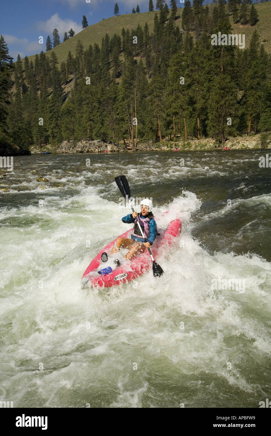 IDAHO Middle fork of the Salmon River Whitewater rafting and Kayaking Stock Photo