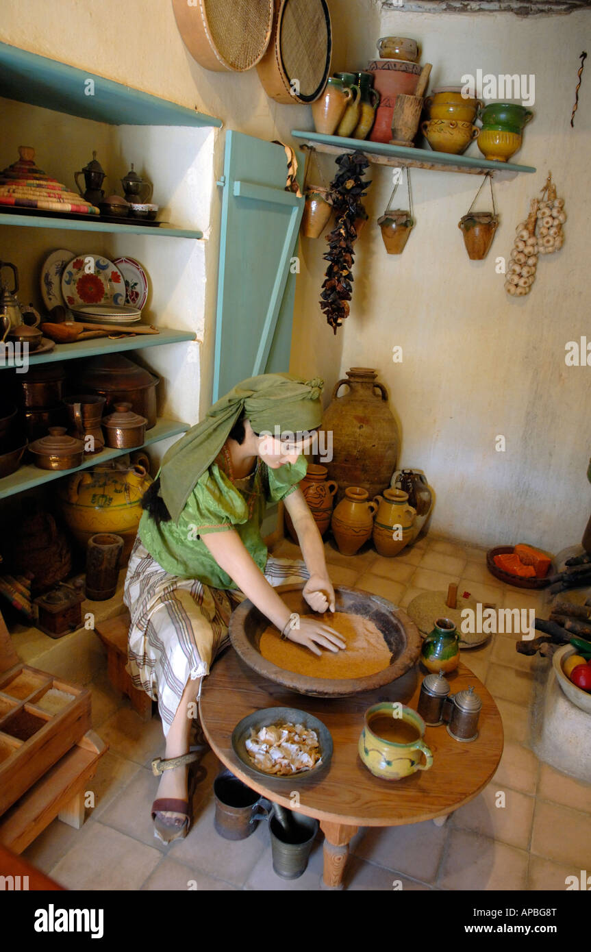 Mannequin display depicting day to day life under Ottoman rule in an